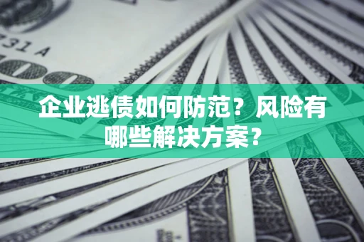 济南企业逃债如何防范？风险有哪些解决方案？