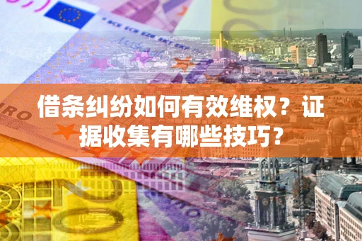 济南借条纠纷如何有效维权？证据收集有哪些技巧？
