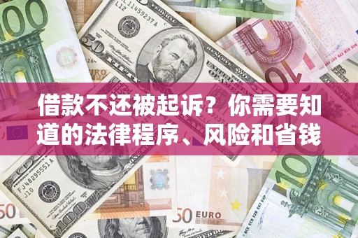 济南借款不还被起诉？你需要知道的法律程序、风险和省钱技巧