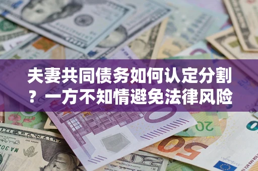 济南夫妻共同债务如何认定分割？一方不知情避免法律风险必看！